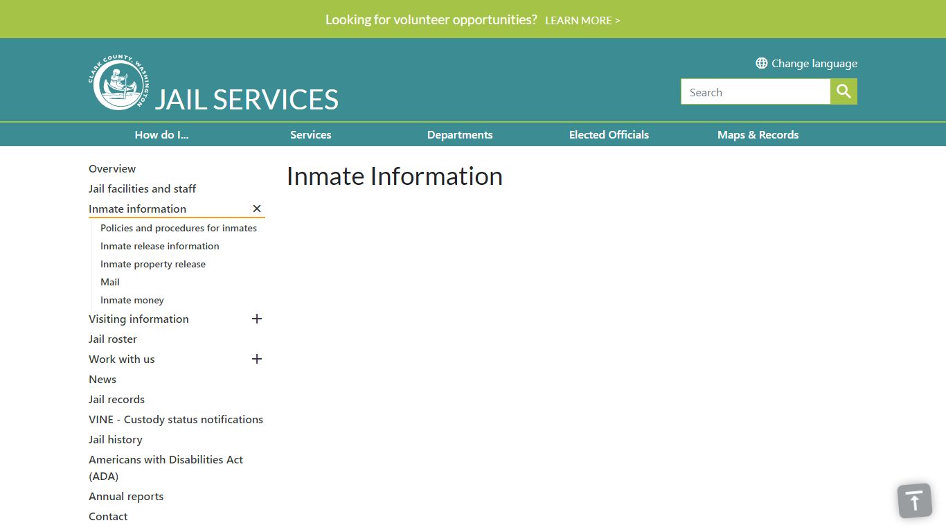 Inmate Information | Clark County